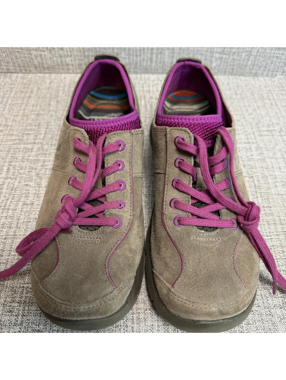 Dansko Shoes Womens Sz 38 EU Tan Suede Leather Elise Comfort Walking Sneaker